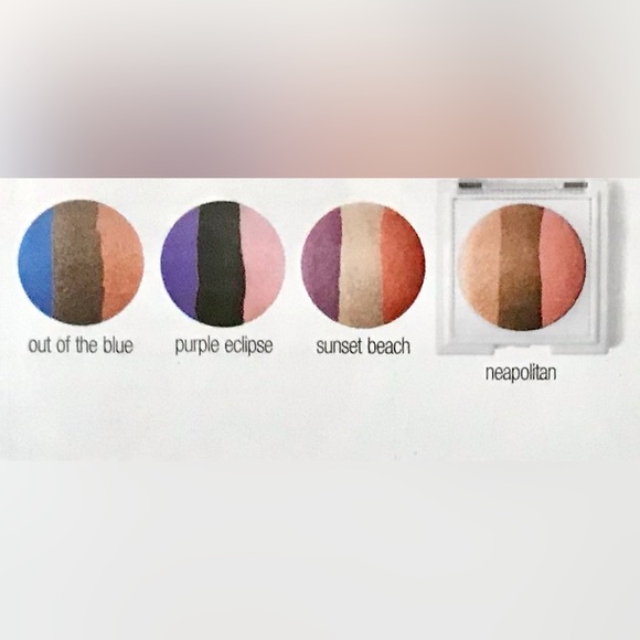 🎉RARE🎉 MARY KAY AT PLAY BAKED TRIO EYE SHADOW IN NEAPOLITAN - Picture 4 of 4